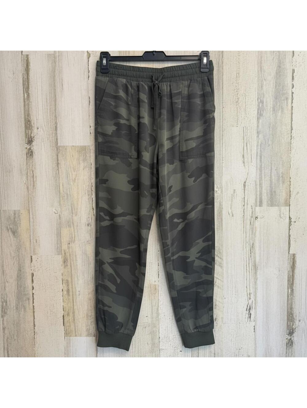 Splendid Camo Joggers Women’s Small Green Drawstring Pocket